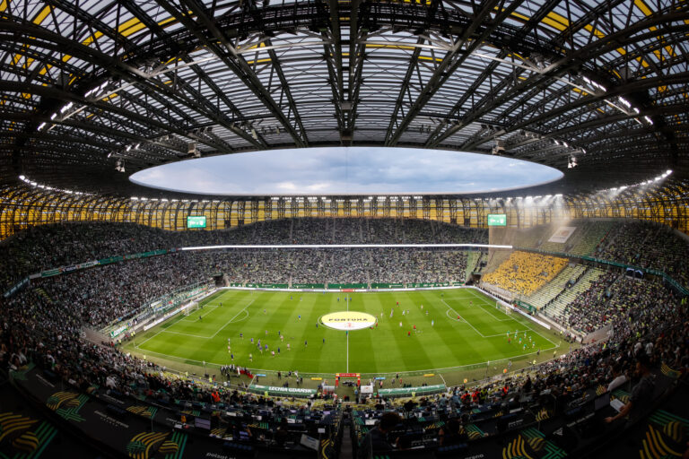 Pilka nozna. Fortuna I liga. Lechia Gdansk - arka Gdynia. 19.05.2024